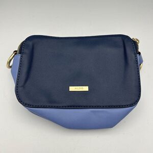 Aldo Makeup Bag Crossbody Bag Two Zippered Pockets‎ Blue Missing Strap Organizer